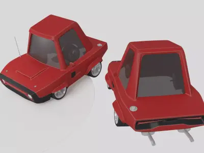 cartoon car design 3D model