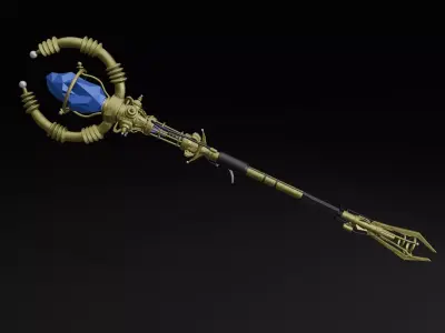 Staff of Lightning 3D print model