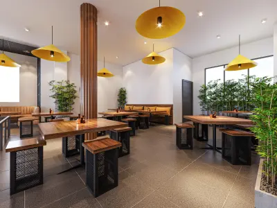 Restaurant Interior Chinese Free 3D model