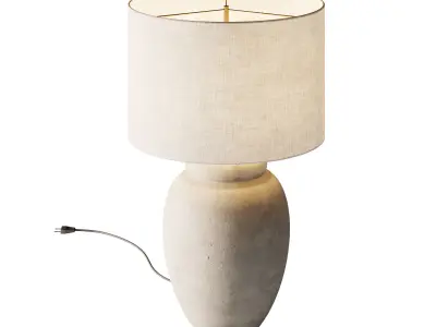 Grote tafellamp Bodhi met keramische voet 3D model