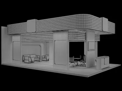 Booth Exhibition Stand a537a  3D model