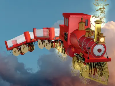 Christmas Express Red 3D model