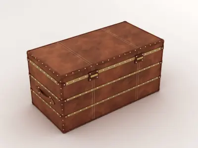 Leather Storage Chest 3D model