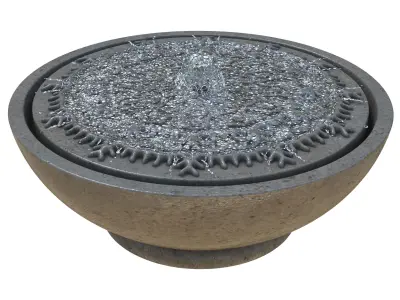 Table fountain set 3D model