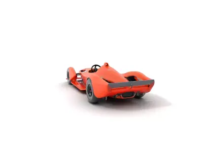 Orange Formula Car model pack Low-poly 3D model