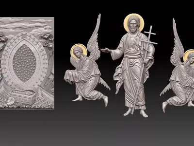 Resurrection of Christ   Relief orthodox 3D print model