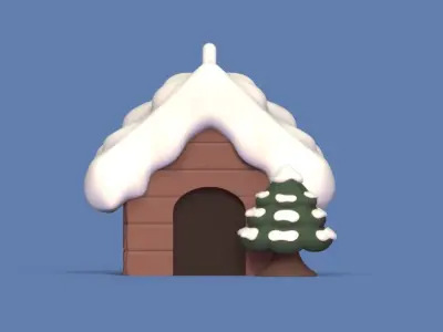 House Snow 3D print model