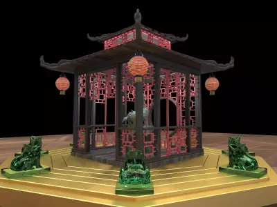 Chinese pavilion 3D model order