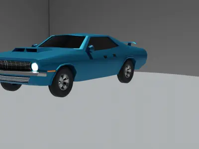 Plymouth barracuda Hemi 1970  Low-poly 3D model