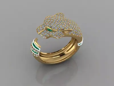 Fashion unique ring 3D model