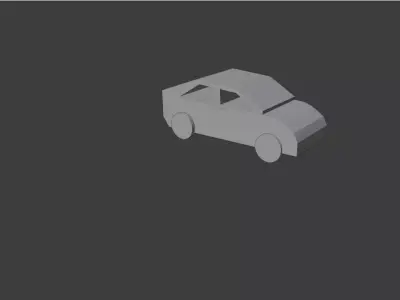 Simple 3D Car Icon Free low-poly 3D model