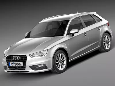 Audi A3 5-door 2014 3D model