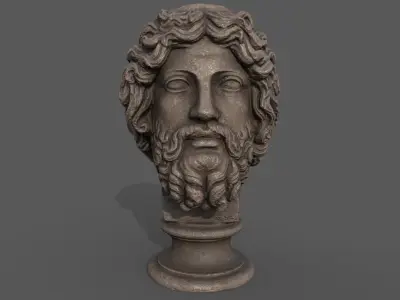 Zeus  the god of the sky and thunder   Low-poly 3D model