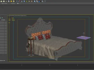 cabinet cabinet wardrobe sofa bed table bookshelve 3D model