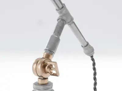 Industrial Copper Tube Lamp 3D model