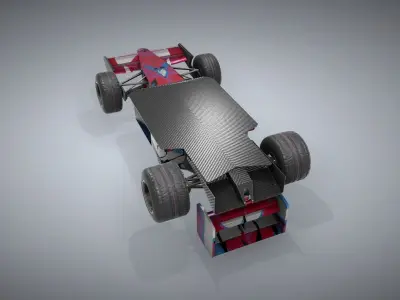 F1 Racing Car Model 2 Low-poly 3D model