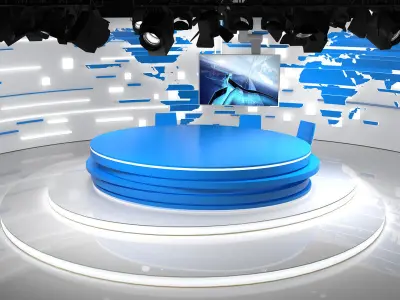 Virtual Broadcast Studio 18 3D model