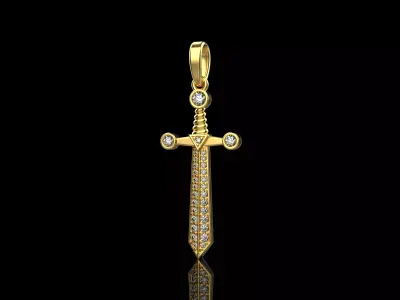 Sword pendant model 639 3D print model