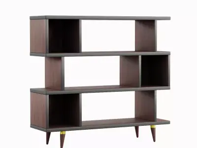 Modern Bookshelf Pack 3D Model Collection