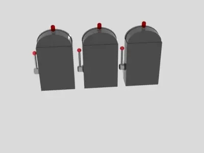 Slot Machine Low-poly 3D model