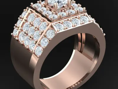 Luxury Men Rings Designs 4MR090 3D print model