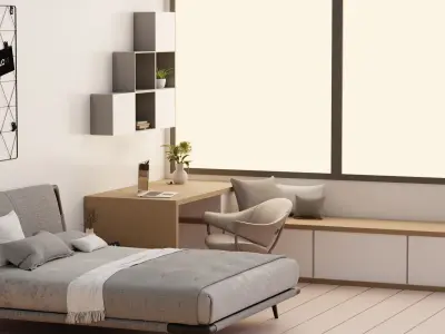 Bedroom isometric interior  3D model