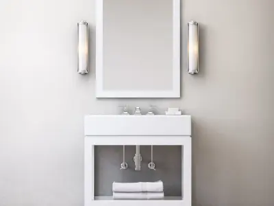 RH HUTTON SINGLE CONSOLE WASHSTAND 3D model