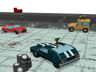 Race Arena - Stylized Race Car Pack Low-poly 3D model