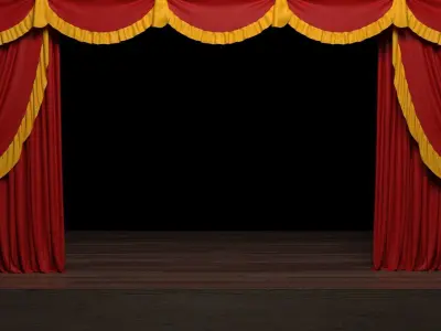 Theater curtain 3D model