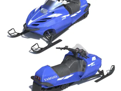 Snowmobile Yamaha SRX 100 3D model