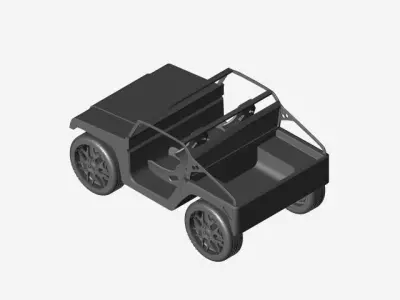 24K Gold Jeep Test Free 3D model