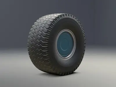 Wheel for tractor trailer PTS Free low-poly 3D model