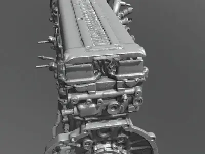 1jz engine 3D model
