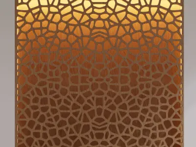 Decorative Wooden Wall Model 1 3D model