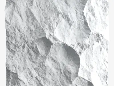 406-RockPanel piece of rock on wall 3D model