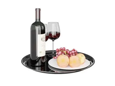 Red Wine BLENDER 3D Model Cycles 3D model