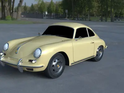Porsche 356 Coupe HDRI 3D model