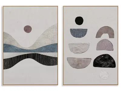 Abstract Painting Frame set 3D model 144