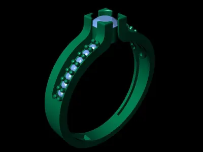 Women Ring 65 unique style diamond cut engagement women ring 3D print model