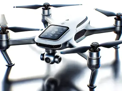 Smart drone worker Free low-poly 3D model