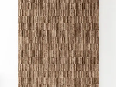 Panel wood rail plate n1 3D model