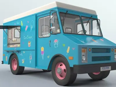 Ice Cream Truck 3D model