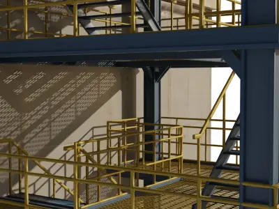 Nuclear Power Plant Cooling Tower Low-poly 3D model