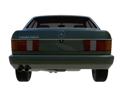 Mercedes Benz W126 560SEC Low-poly 3D model