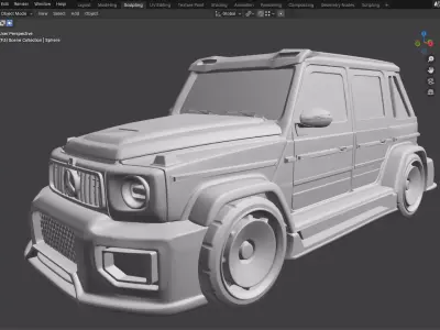 Mercedes G68 Modified Solid STL - 3MF Model 3D print model