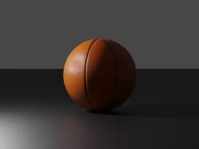 realistic basketball ball 3D model