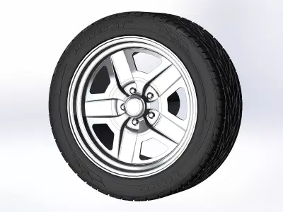 Custom wheels US Mags Saber for your scale model 3D print model