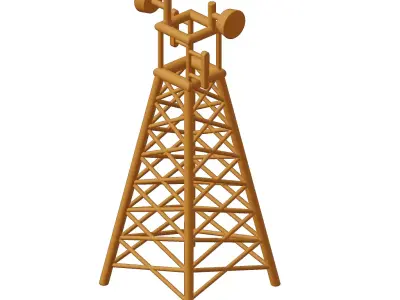 Plastic Premium Telecommunication Tower Toy 3D model