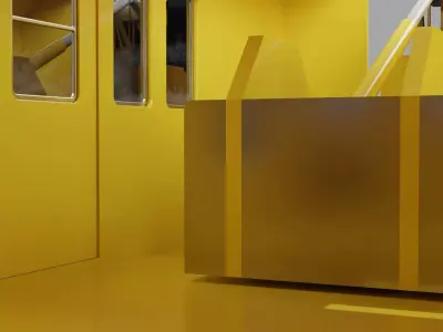 Snowcat tractor Low-poly 3D model