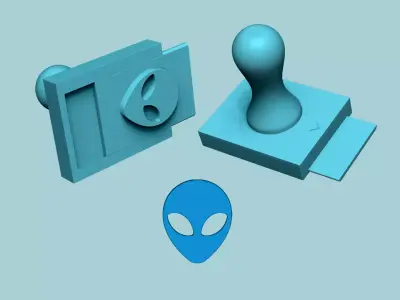 Stamp 18 - Alien - Fondant Decoration Maker Toy 3D print model